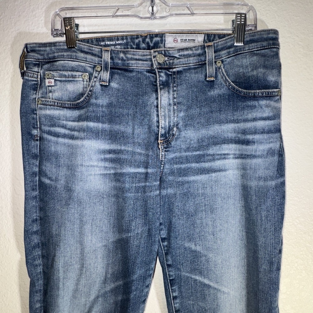 💋 AG Adriano Goldschmied Jeans Women's SZ 32R The Prima Ankle Cigarette Stretch